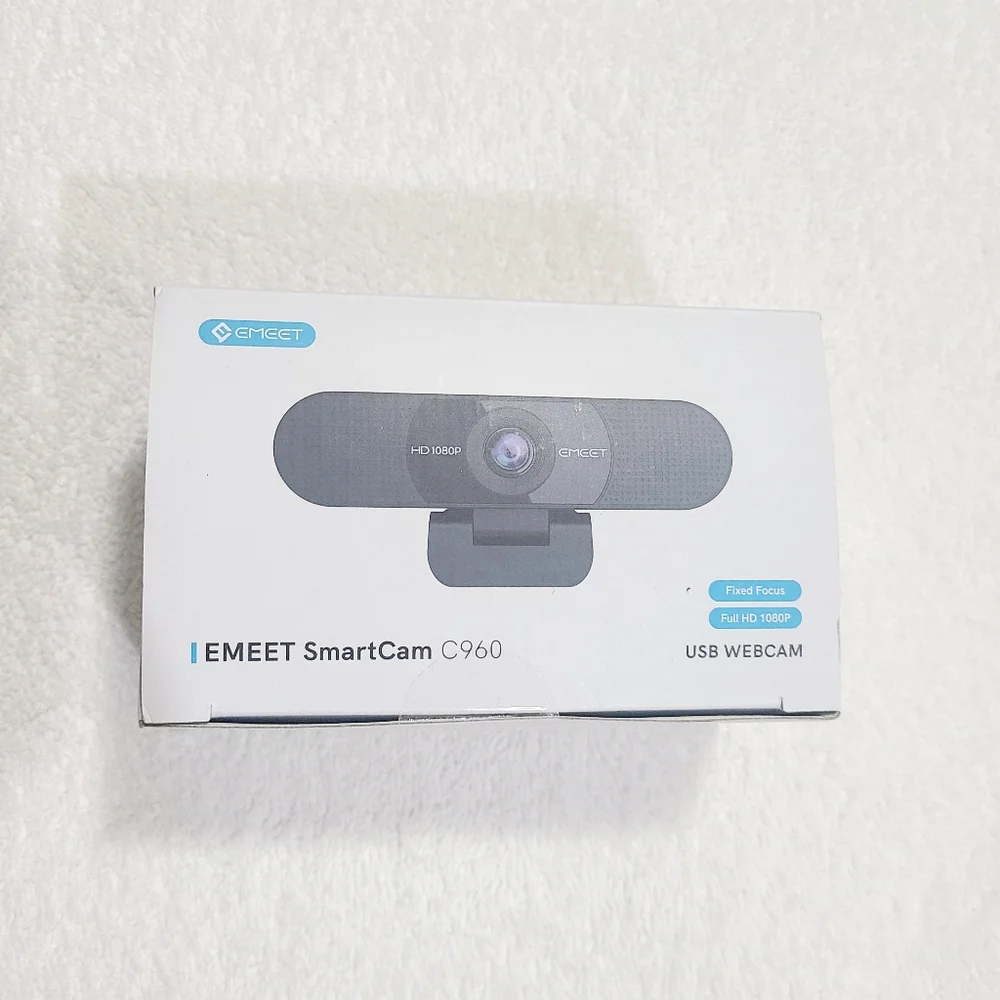 Webcam New eMeet C960 1080p Full HD Computer Streaming Webcam -USB Webcam-Black